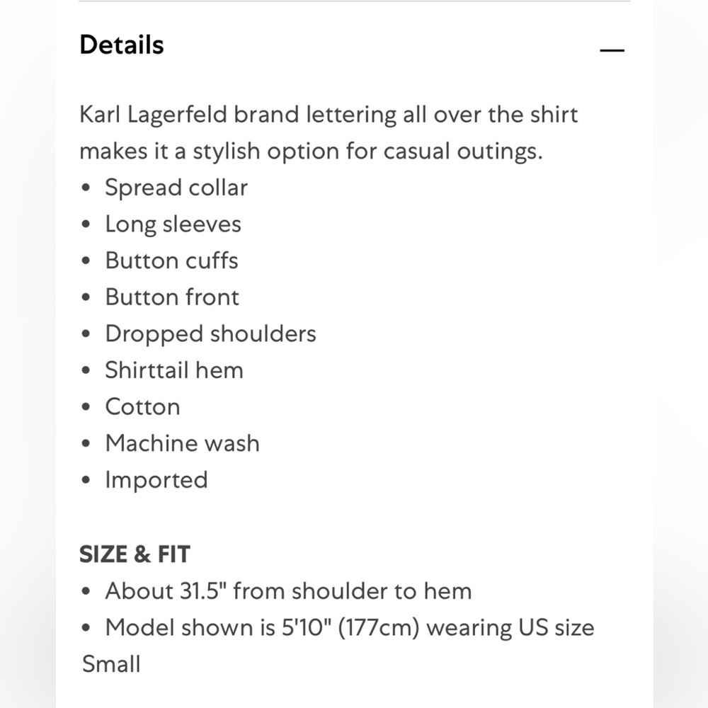 Karl Lagerfeld Button-up - Picture 12 of 14